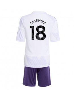 Manchester United Casemiro #18 Replika Borta Kläder Barn 2025-26 Kortärmad (+ byxor)